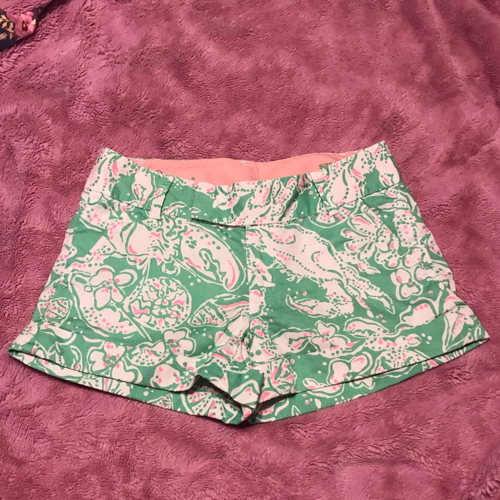 Lilly Pulitzer Beach Bash Barclay Shorts sz 00